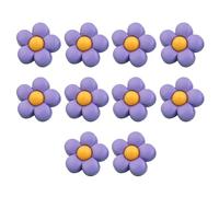 10 Stücke Kunststoff Knöpfe Knöpfe Kinder,kinderknöpfe Babyknöpfe Blumenknöpfe Für Mädchen Und Jungen-Violett+gelb-18mm