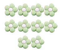 10 Stücke Kunststoff Knöpfe Knöpfe Kinder,kinderknöpfe Babyknöpfe Blumenknöpfe Für Mädchen Und Jungen-grün+Weiß-18mm