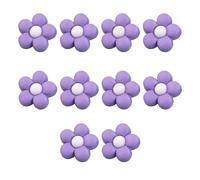 10 Stücke Kunststoff Knöpfe Knöpfe Kinder,kinderknöpfe Babyknöpfe Blumenknöpfe Für Mädchen Und Jungen-Violett+Weiß-18mm