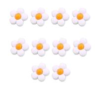 10 Stücke Kunststoff Knöpfe Knöpfe Kinder,kinderknöpfe Babyknöpfe Blumenknöpfe Für Mädchen Und Jungen-Weiß+gelb-18mm
