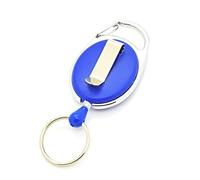 10 x JoJo Blau - Gürtelclip Schlüsselring Ausweishalter Ausweis Ausweishülle Kartenhalter Karte Schlüsselanhänger Schlüsselband Schlüssel Ausziehbar Schnur Zugband Halter Gürtel Klemme Band Clip