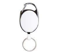 10 x JOJO Weiß - Gürtelclip Schlüsselring Ausweishalter Ausweis Kartenhalter Karte Ausweisjojo Schlüsselanhänger Schlüsselband Schlüssel Ausziehbar Schnur Zugband Halter Gürtel Klemme Band Clip