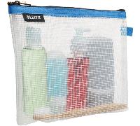 10 x Leitz Traveller Zip-Kosmetikbeutel Wow 24x17x3cm wasserabweisend blau