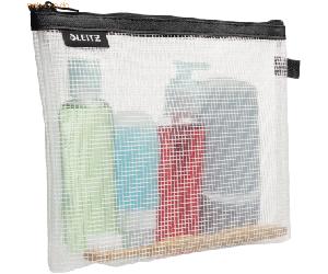 10 x Leitz Traveller Zip-Kosmetikbeutel Wow 24x17x3cm wasserabweisend schwarz