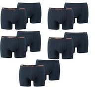 10 x Packung Head Herren-Boxershorts mit elastischem Bund, Konfektionsgröße: L, Farben: 493 - Peacoat/Orange
