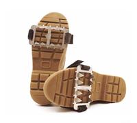 10-Zahn-Stahl-Eisklampen für Schuhe und Stiefel - Leichte Anti-Rutsch-Steigeisen zum Gehen, Wandern, Laufen & Schneeschaufeln - Passend für EU 36-46