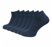 100% Baumwolle Sneaker Socken | Beste Qualität, Perfekte Passform | Damen (6 Paar) - Blau / 35 - 38