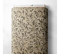 100 % Baumwolle William Morris Weidenzweig bedrucktes Design Quilten Basteln Kleid Qualität Nähen Stoff Material | 140 cm breit (Meterware, Leinen)