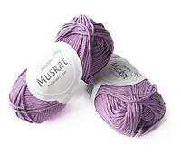 100% Baumwollgarn zum Stricken und Häkeln, 3 oder leicht, DK, Kammgewicht, Drops Muskat, 51 g, 109 Yards pro Knäuel (04 Lilac)
