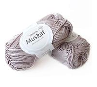 100% Baumwollgarn zum Stricken und Häkeln, 3 oder leicht, DK, Kammgewicht, Drops Muskat, 51 g, 90 Meter pro Knäuel (82 Silberfuchs)