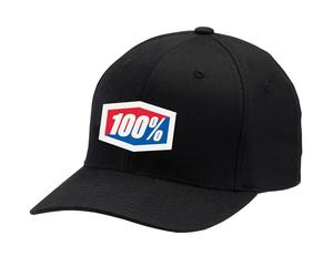 100% Classic Flexfit Cap Schwarz II S/M