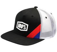 100 % Cornerstone Trucker-Kappe in Schwarz und Weiß