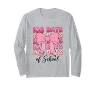 100 Days of School Niedliche rosa Kokette Schleife Bleistift Mädchen Kinder Langarmshirt