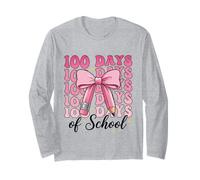 100 Days of School Niedliche rosa Kokette Schleife Bleistift Mädchen Kinder Langarmshirt