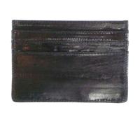 100 % echtes Aalhaut, dünnes Kreditkartenetui, Braun, Regulär