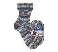 100 g Opal 4-lagiges Sockengarn Wirbelwind-Kollektion, 75 % Wolle, 25 % Polyamid, Space Dyed, buntes Garn zum Stricken und Häkeln (11471)