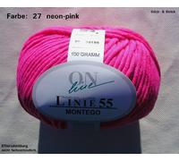 100 g Wolle ONLine Linie 55 Montego, Fb. 27 neonpink