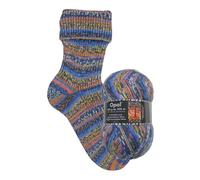100 gr. Sockenwolle, Strumpfwolle, Opal, 4-fädig, Hundertwasser, Neu, Fb. 726 A, Conservation Week