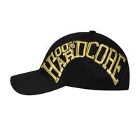 100% Hardcore Baseball Cap Essential Kappe Herren Damen Unisex, Schwarz/Gold