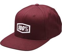 100% Icon Snapback Kappe, burgunderrot
