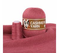 100% Kaschmirgarn Rouge-Puder mit Begleittgarn für handgestrickte Herren- Damenpullover, Schals, Mützen Wollpullover Gewicht 50 + 20 g/Stück 300 + 120 g/Packung