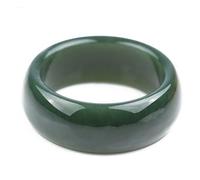 100% natürliche hetian schwarz grün jade ringe jadeit ring männlichen und weiblichen jade ring jade geschenk ringe marke männer frauen echte jade (size : 20mm)