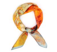 100 % reine Maulbeerseide, mittelgro er quadratischer Schal, Kopftuch f r Damen (in), Halstuch aus Naturseide, bedrucktes Kopftuch mit Geschenkve