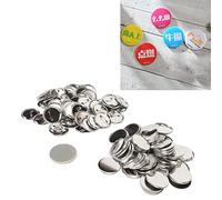 100 Set Pin Back Button Parts Blank Glätten Metall Clip Button Making Supplies für Badge Craft DIY (56MM)