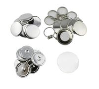 100 Stück 1-1/4" 32mm Galvanik Schlüsselanhänger Edelstahl Metall Zurück Button Maker Liefermaterialien Für die DIY-Bastelproduktion