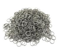 100 Stück DIY Schmuck Metall Offene Biegeringe, Geteilte Kettenhemd Biegeringe Verbinder Durchmesser 4/6/8/10mm(Dark silver,8mm)