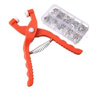 100 Stück Druckknopf Set mit Zange, Jersey Druckknöpfe Metall Knöpfe Ohne Nähen für Kleidung Basteln Kinderbekleidung Taschen, Fünf Klaue Schnalle Installation Werkzeug, 9mm