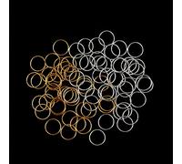 100 Stück Haarringe Braid Ringe Haar Schleife Clips Loops Haarspange Haarschmuck für Frauen Haar Clips Zubehör (Gold+Silber)