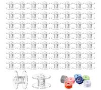 100 Stück Nähmaschine Spulen Transparente Kunststoff Nähmaschinen Spulen Klasse 15 Spulen für Nähmaschinen Transparente Kunststoffspulen für Brother Nähmaschine SA156 Nähzubehör