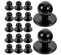 100 Stück Schwarze Kunststoffknöpfe, Runde Nähknöpfe | Praktische Ersatzknöpfe für Uniformen und Gürtel, Leicht Anzubringen, für Nähprojekte und Änderungsschneidereien