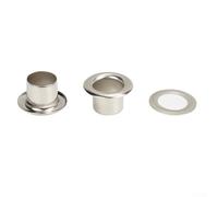 100 Stück silberfarbene Ösen, 10 mm Innendurchmesser für Segeltuchzelte, Planen - Duty Ösen Kit mit Unterlegscheiben für DIY Nähen Leder Handwerk Outdoor Markisen (10 x 17 x 7)