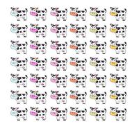 100 Stücke Tiere Knöpfe Holz Kuh Holzknöpfe Kinderknöpfe DIY Holzscheiben Silvester Tischdeko Streudeko Streuteile Konfetti für Kinder Basteln Nähen Scrapbooking