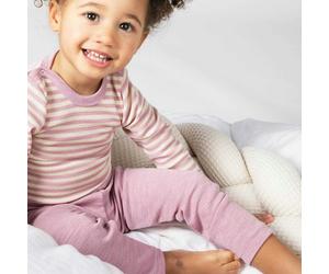 100% Wolle Baby Leggings uni rosenholz 74/80