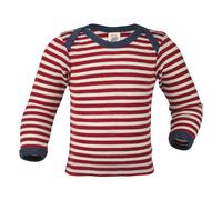 100% Wolle Langarmshirt rot natur 86/92