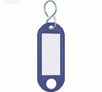 100 x Wedo Schlüsselanhänger Kunststoff mit S-Haken blau