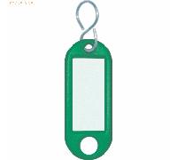 100 x Wedo Schlüsselanhänger Kunststoff mit S-Haken grün