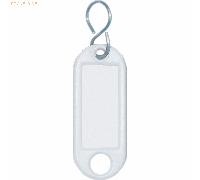 100 x Wedo Schlüsselanhänger mit S-Haken weiß