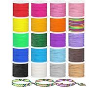 1000 m Nylonschnur für Armband, BetterJonny Schnur für Armband, 0,8 mm, Kordel, Armbänder, Makramee, Halskette, zum Weben von Halsketten, Armbändern, Makramee, 50 m Rolle