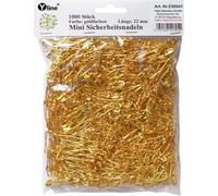 1000 Stück Mini Sicherheitsnadeln klein, goldfarben ca.22 mm, Sicherheits- Nadel Nadeln, E90041