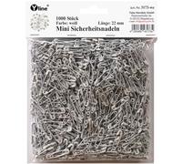 1000 Stück Mini Sicherheitsnadeln klein, weiß ca.22 mm, Sicherheits- Nadel Nadeln, 3173-we