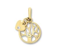 1001 JEWELS Zirkonia Lebensbaum Anhänger aus 333 Gelbgold