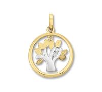 1001 JEWELS Zirkonia Lebensbaum Anhänger aus 333 Gelbgold