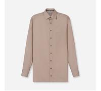 Langarmhemd OLYMP "Luxor", Damen, Gr. 45, N-Gr, nougat, Web, Obermaterial: 100% Baumwolle, comfort fit normal, 2-Knopf-Manschette, Hemden, Businesshemd, comfort fit, New-Kentkragen (20155065-45) nouga