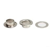 100er Set Ösen Nieten 10mm Silber für jeans Leder 100er Set Ösen(10*20*5) | 100-teiliges Set, 10mm Innendurchmesser, silberfarben, für jeans und Leder, für robuste Befestigung