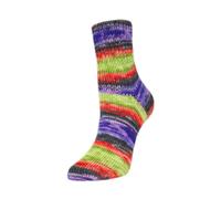 100g Flotte Socke "Silk Socks" - 4 fädig - 1895 lila-anthrazit-rot-grün