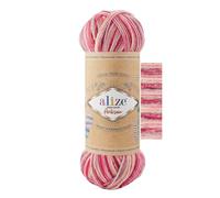 100g Sockenwolle Alize Superwash Artisan 75% Wolle Strickwolle Häkelgarn Farbwahl, Farbe:9002 Girlywood
